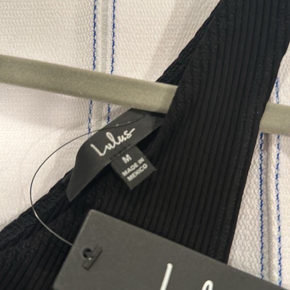 Lulu’s Black Ribbed Knit Sleeveless Bodysuit. Brand new with tags. - Picture 5 of 7